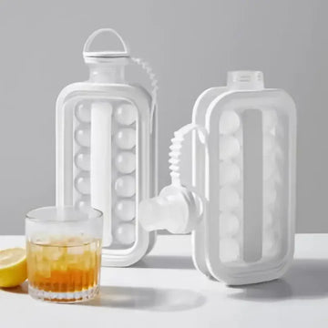 CoolFlex Bottle 2 em 1 – Garrafa Dobrável com Forma de Gelo Embutida