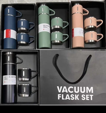 Kit Térmico Inox Café&Chá 500ml – Com 3 Xícaras Portáteis