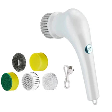 PowerClean 5 em 1 – Escova Elétrica Rotativa para Limpeza Profunda