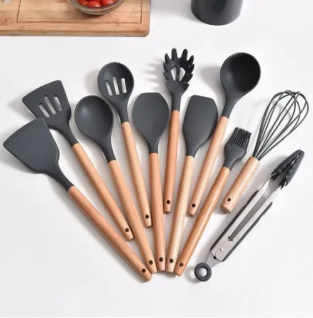 Kit de Utensílios de Silicone Premium (11 peças)