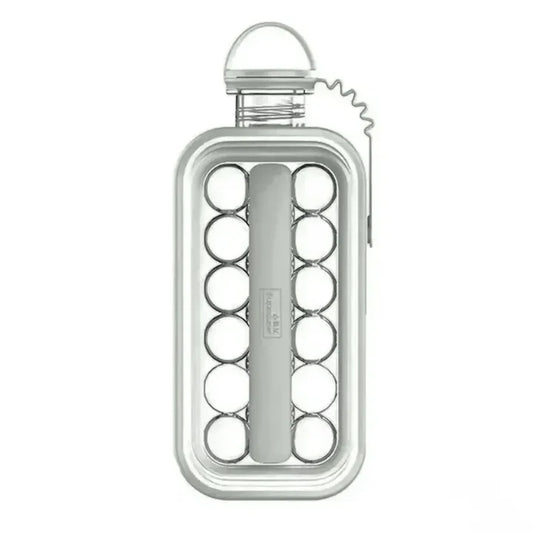 CoolFlex Bottle 2 em 1 – Garrafa Dobrável com Forma de Gelo Embutida