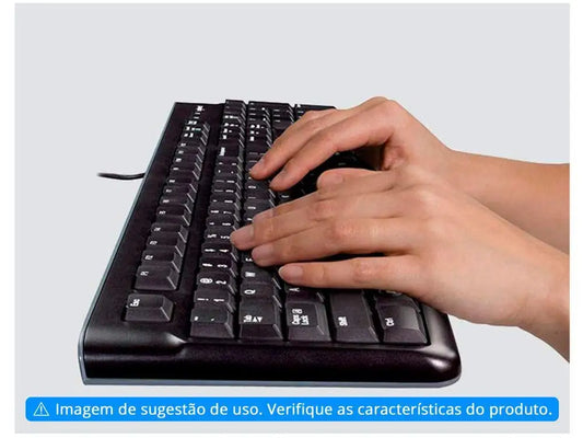 Teclado Logitech K120 ABNT2 com Teclado Numérico – Conforto e Durabilidade USB Plug & Play