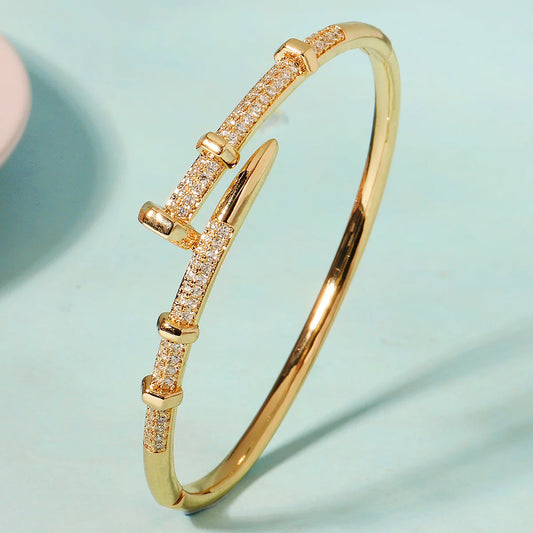Bracelete Lux Nail com Cristal Zircônia – Miallo